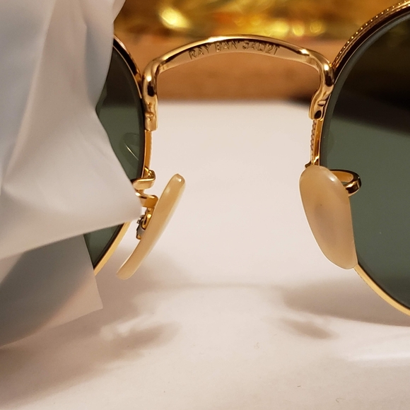 NEW Ray-Ban Sunglasses Hexagonal Lenses Green Gold - Picture 2 of 3